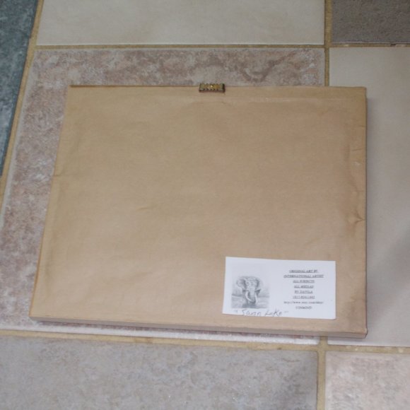 "Swan Lake" print matted & framed from original by Davila - Picture 5 of 5